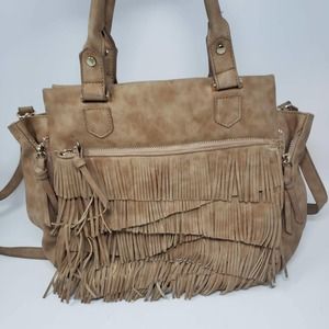 Free People Leather Fringe Bag